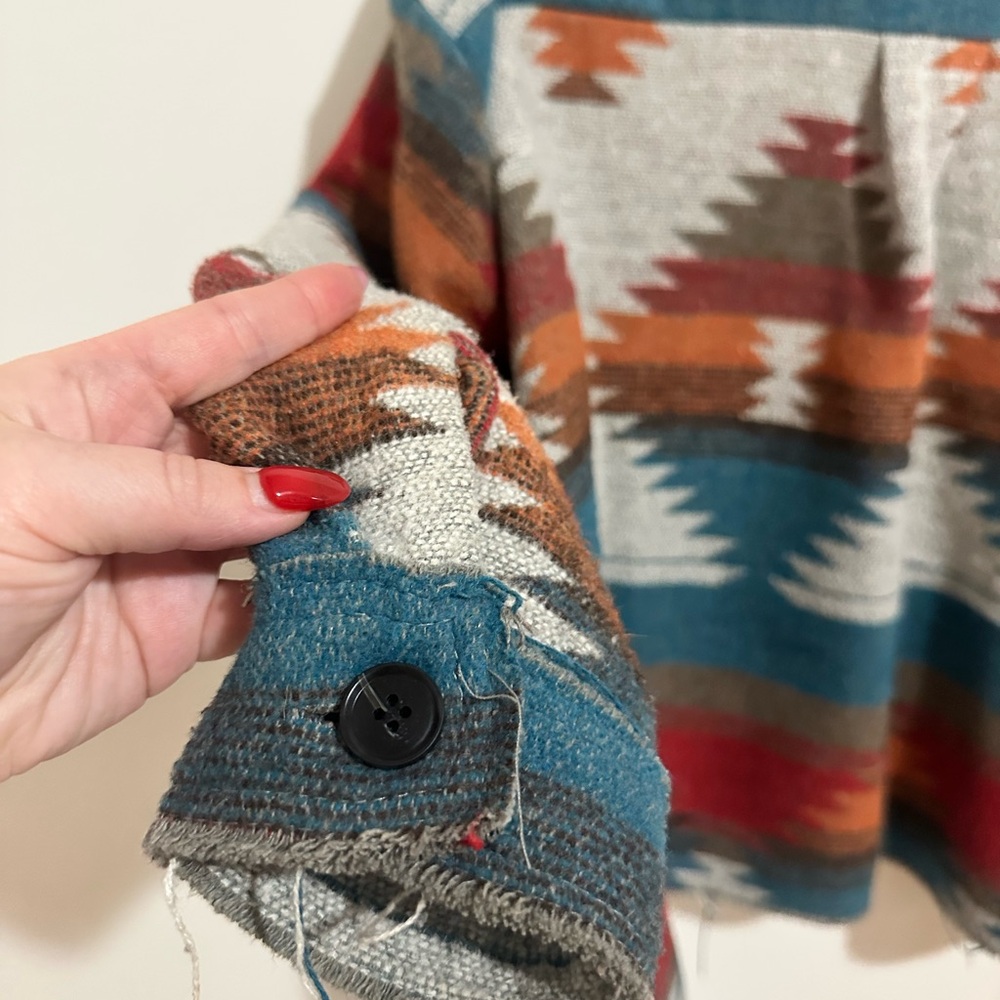 Southwestern Patterned Button-Up Jacket - image 5